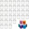 35-Pack 1.2 oz Clear Plastic Jars with Lids for Beads, Beauty Products - Small Empty Containers for Slime Supplies and Ingredients